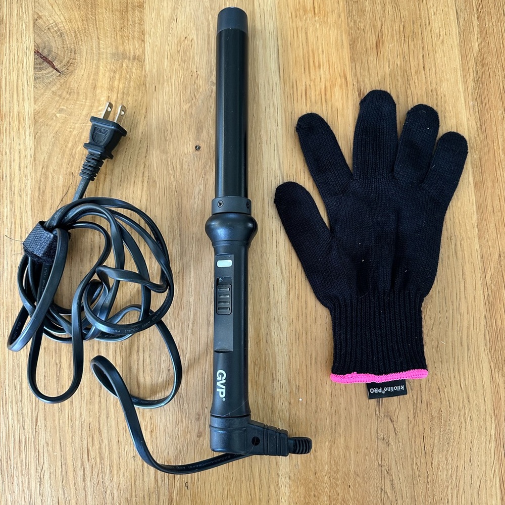 GVP Black Curling Wand with Glove